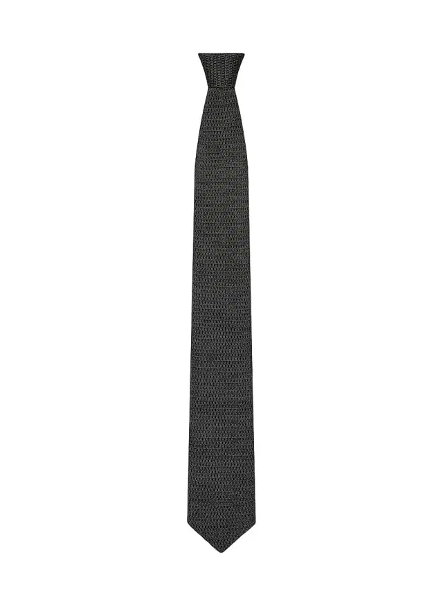 Givenchy Men's Tie in Knitted Silk - Light Grey Melange