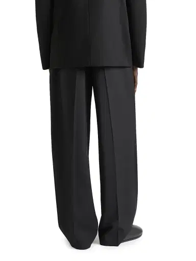 Givenchy Men's Double Pleated Pants in Wool and Mohair - Black - Size 38 | Thumbnail 4