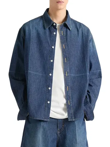 Givenchy Men's Shirt in Denim with Folded Effect - Indigo Blue - Size XXL | Thumbnail 3 Givenchy Men's Shirt in Denim with Folded Effect - Indigo Blue - Size XXL | Thumbnail 3