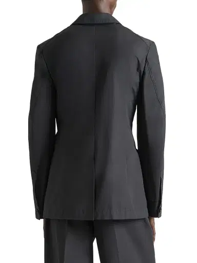 Givenchy Men's Couture Seam Double-Breasted Regular Jacket in Poplin - Black | Thumbnail 4