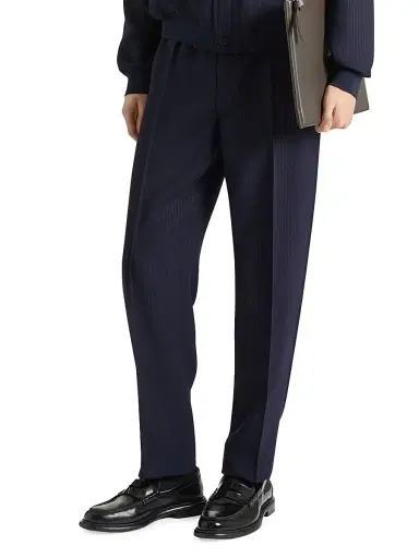 Givenchy Men's Couture Seam Striped Joggers in Wool - Navy White - Size 40 | Thumbnail 3 Givenchy Men's Couture Seam Striped Joggers in Wool - Navy White - Size 40 | Thumbnail 3