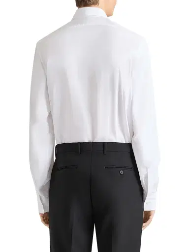 Givenchy Men's Slim Shirt in Poplin with Crystals Embroidered Collar | Thumbnail 4