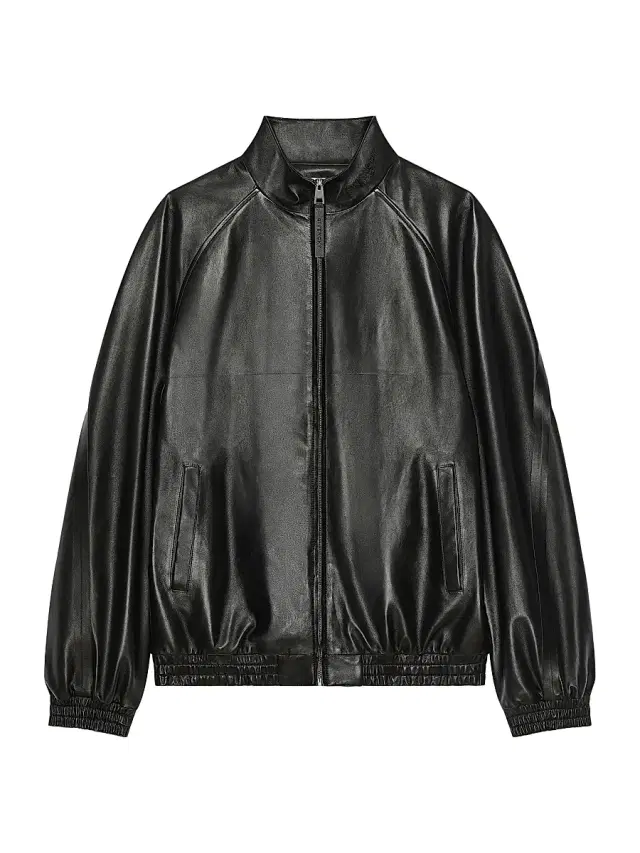 Givenchy Men's Couture Seam Track Jacket in Nappa Leather - Black