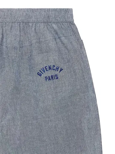 Givenchy Men's Couture Seam Striped Bermuda Shorts in Cotton - Grey | Thumbnail 5