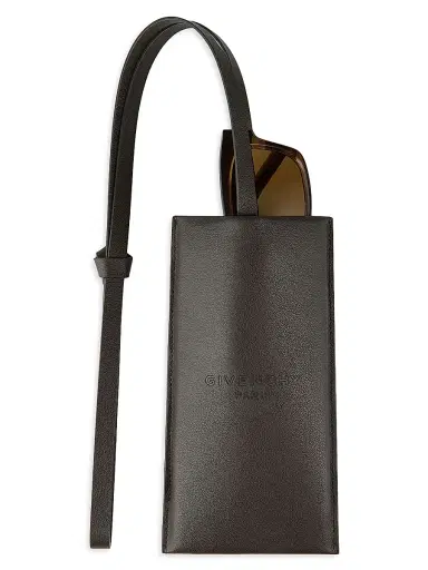 Givenchy Men's Antigona Stamped Sunglasses Case in Leather | Thumbnail 1 Givenchy Men's Antigona Stamped Sunglasses Case in Leather | Thumbnail 1