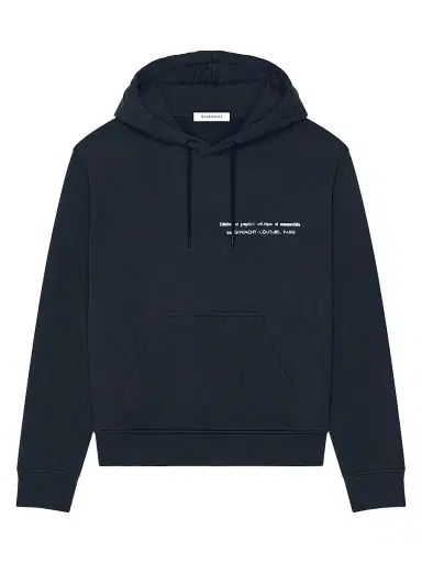 Givenchy Men's Couture Seam Hoodie in Fleece with Archives Print - Night Blue - Size XXL | Thumbnail 1