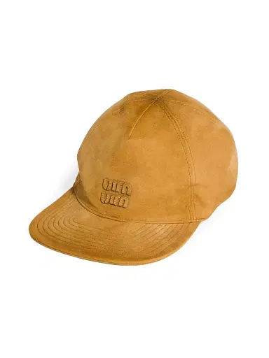 Miu Miu Women's Suede Baseball Cap - Beige Khaki - Size Large | Thumbnail 1