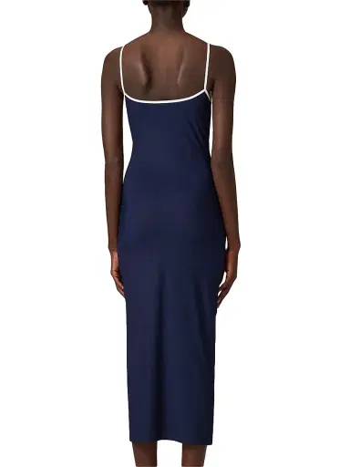 Miu Miu Women's Stretch Jersey Midi-Dress - Blue | Thumbnail 3