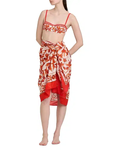 Dolce & Gabbana Women's Printed Silk Twill Sarong | Thumbnail 2 Dolce & Gabbana Women's Printed Silk Twill Sarong | Thumbnail 2