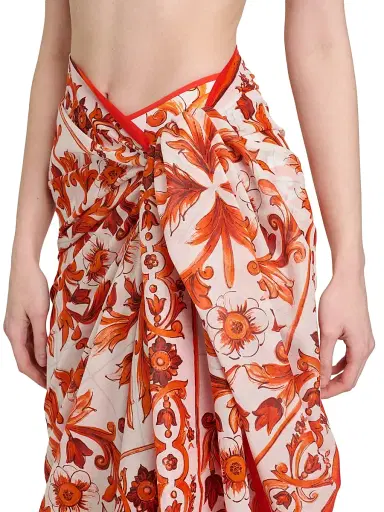 Dolce & Gabbana Women's Printed Silk Twill Sarong | Thumbnail 5 Dolce & Gabbana Women's Printed Silk Twill Sarong | Thumbnail 5