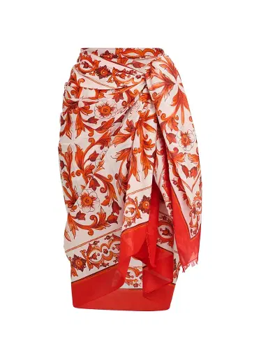 Dolce & Gabbana Women's Printed Silk Twill Sarong | Thumbnail 1 Dolce & Gabbana Women's Printed Silk Twill Sarong | Thumbnail 1