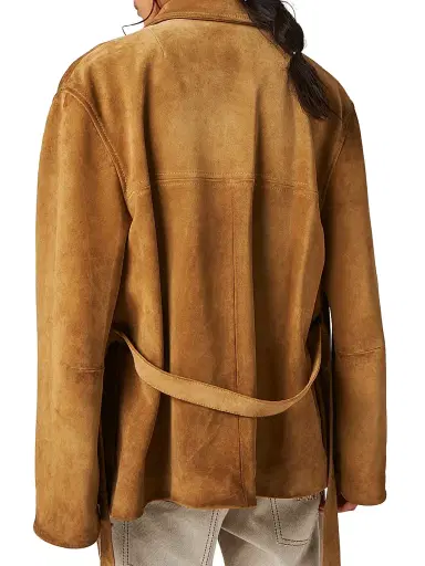 Miu Miu Women's Leather Jacket - Beige Khaki - Size 2 | Thumbnail 3 Miu Miu Women's Leather Jacket - Beige Khaki - Size 2 | Thumbnail 3