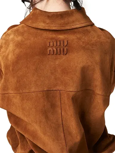 Miu Miu Women's Suede Jacket - Brown - Size 2 | Thumbnail 5