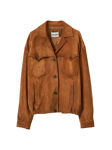 Miu Miu Women's Suede Jacket - Brown - Size 2 | Thumbnail 1