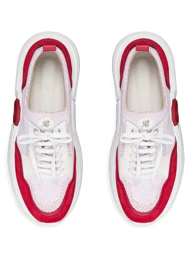 Stefano Ricci Men's Calfskin Leather Sneakers - Red | Thumbnail 4 Stefano Ricci Men's Calfskin Leather Sneakers - Red | Thumbnail 4