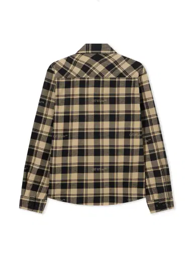 Off-White Check Flann Shirt | Thumbnail 1 Off-White Check Flann Shirt | Thumbnail 1