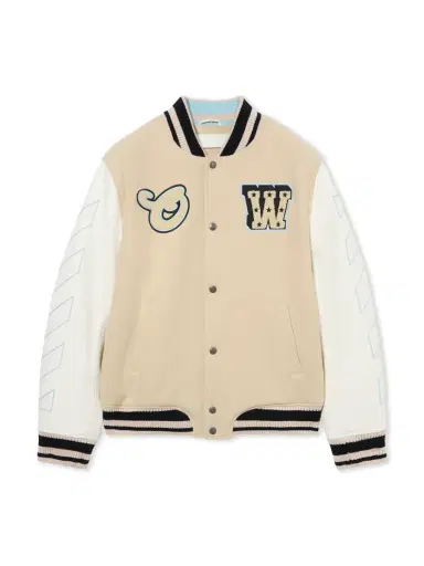 Off-White Star Logo Varsity Jacket | Thumbnail 1 Off-White Star Logo Varsity Jacket | Thumbnail 1