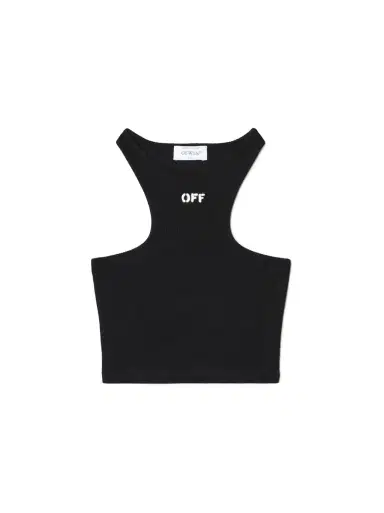 Off-White Black Off Stamp Ribbed Top | Thumbnail 1 Off-White Black Off Stamp Ribbed Top | Thumbnail 1