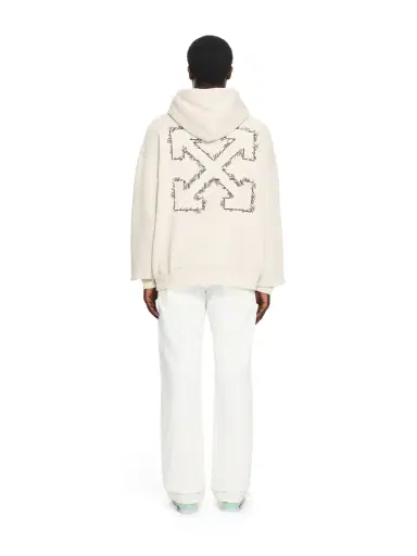 Off-White Script Arrow Diagonal Skate Hoodie | Thumbnail 5