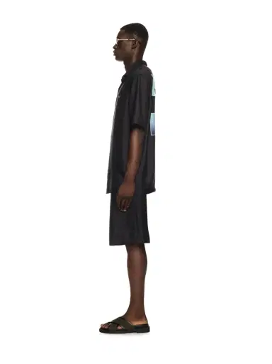 Off-White Black Barber Arrow Silk Bowling Shirt | Thumbnail 3