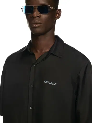 Off-White Black Barber Arrow Silk Bowling Shirt | Thumbnail 5