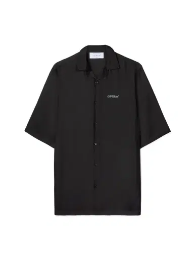 Off-White Black Barber Arrow Silk Bowling Shirt | Thumbnail 1