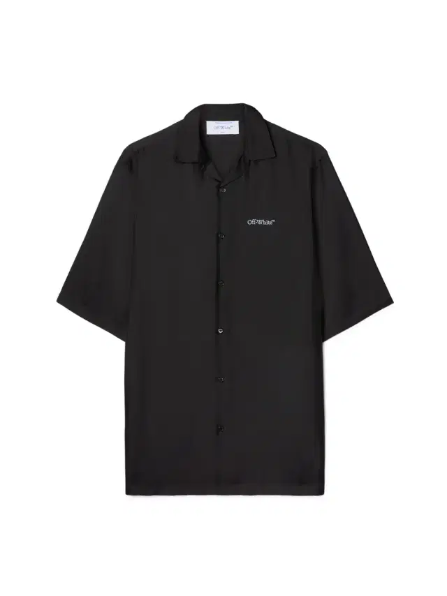 Off-White Black Barber Arrow Silk Bowling Shirt