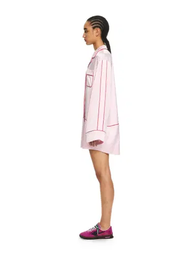 Off-White Jacquard Off-White Satin New Roxy Pajama Dress | Thumbnail 3