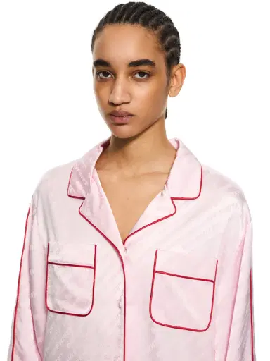 Off-White Jacquard Off-White Satin New Roxy Pajama Dress | Thumbnail 5