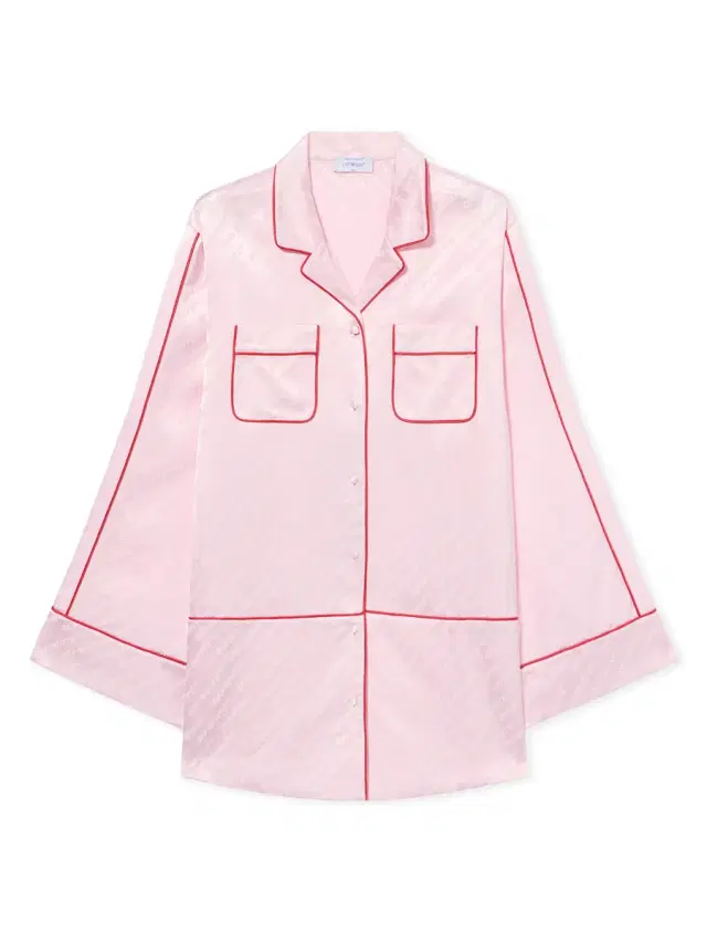 Off-White Jacquard Off-White Satin New Roxy Pajama Dress