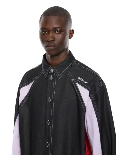Off-White Color Block Military Overshirt | Thumbnail 5 Off-White Color Block Military Overshirt | Thumbnail 5