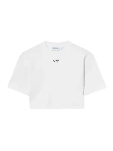 Off-White Off Stamp Rib Cropped Tee | Thumbnail 1 Off-White Off Stamp Rib Cropped Tee | Thumbnail 1