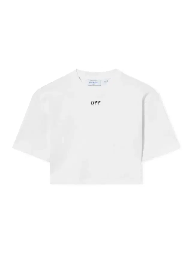 Off-White Off Stamp Rib Cropped Tee