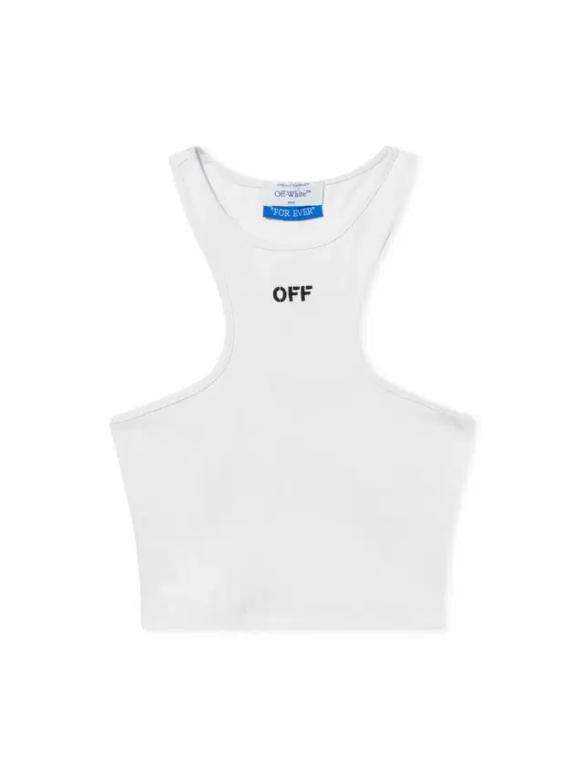 Off-White White Off Stamp Ribbed Top