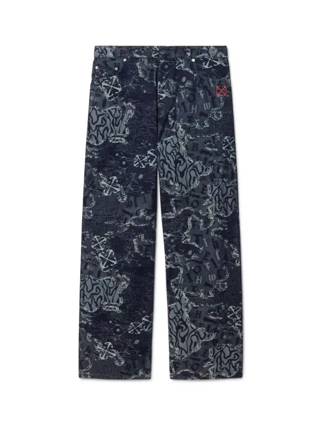 Off-White CAMO JACQ STRAIGHT JEANS