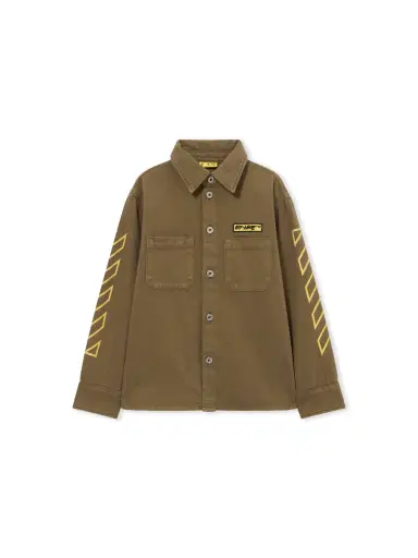 Off-White Logo Patch Diagonal Long-Sleeved Shirt | Thumbnail 2 Off-White Logo Patch Diagonal Long-Sleeved Shirt | Thumbnail 2