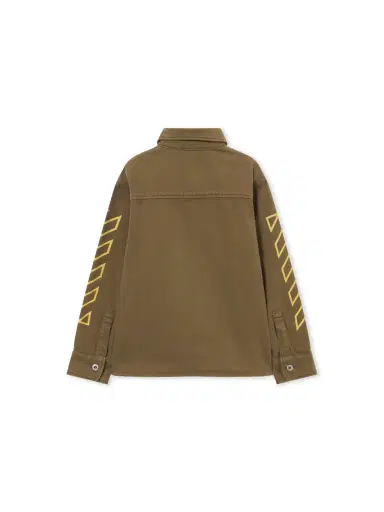 Off-White Logo Patch Diagonal Long-Sleeved Shirt | Thumbnail 1 Off-White Logo Patch Diagonal Long-Sleeved Shirt | Thumbnail 1
