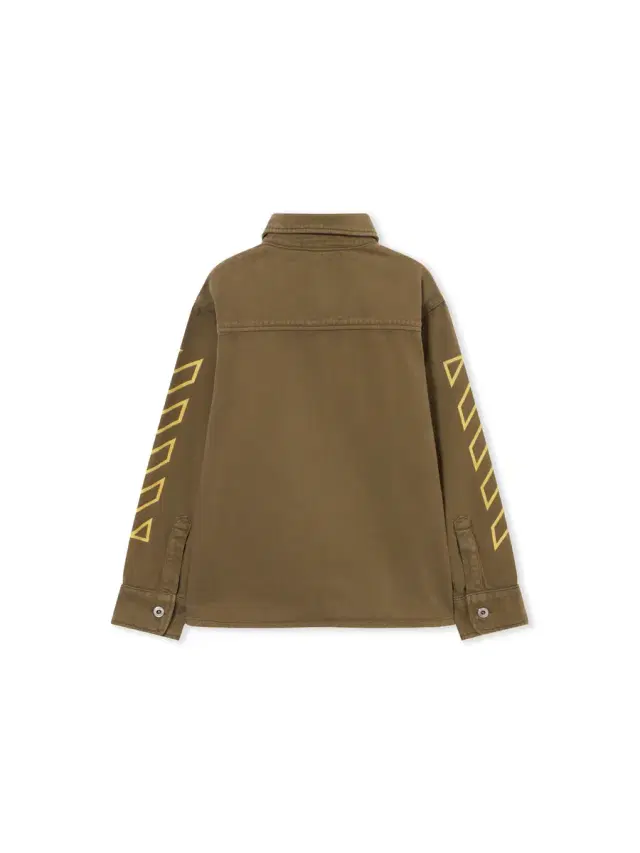 Off-White Logo Patch Diagonal Long-Sleeved Shirt