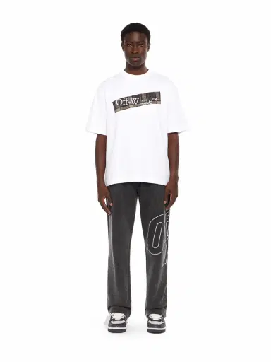 Off-White Flannel Diagonal Skate Logo Tee | Thumbnail 2