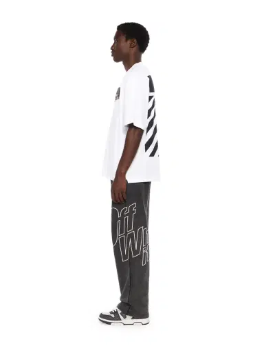 Off-White Flannel Diagonal Skate Logo Tee | Thumbnail 3
