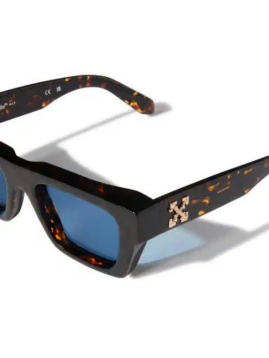 Off-White Havana/Blue Virgil Sunglasses | Thumbnail 3