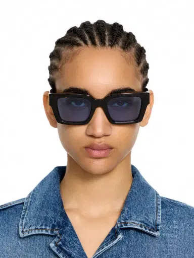 Off-White Havana/Blue Virgil Sunglasses | Thumbnail 1