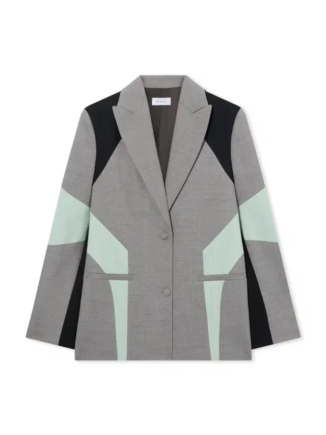 Off-White Stretch Color Block Blazer