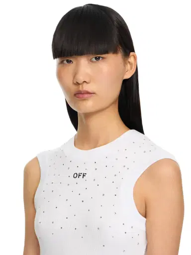 Off-White OW X Swarovski Ribbed Kat Top | Thumbnail 5 Off-White OW X Swarovski Ribbed Kat Top | Thumbnail 5