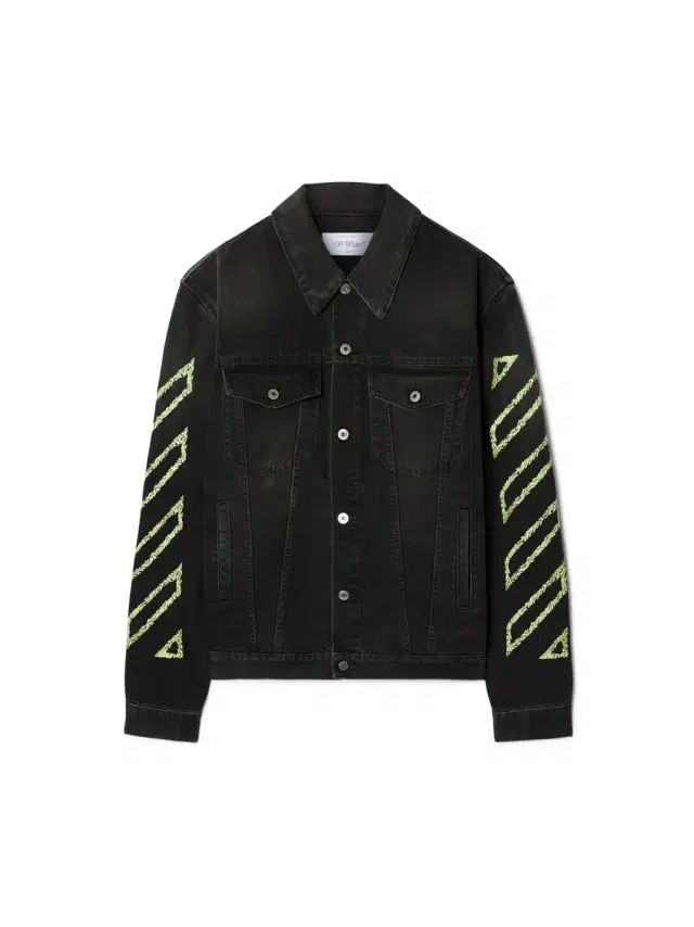 Off-White DIAG ARR OUTL DEN SKATE JKT