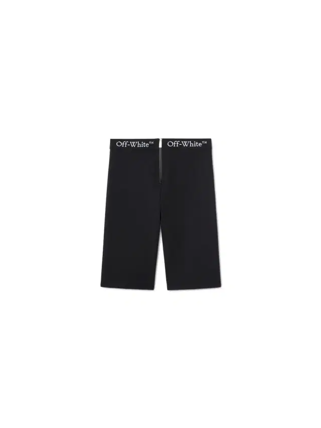 Off-White Black Logo Band Zip Shorts