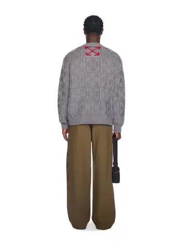 Off-White 3D Stitch Arrow Knit Sweater | Thumbnail 4