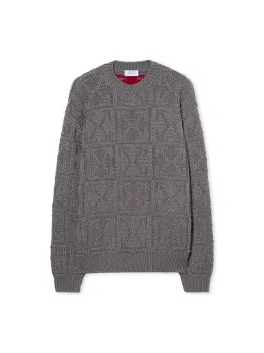 Off-White 3D Stitch Arrow Knit Sweater | Thumbnail 1