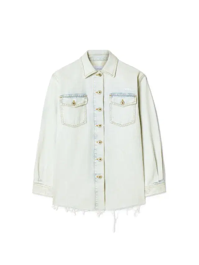 Off-White Fresco Arrow Denim Shirt Jkt Bleach-Whit