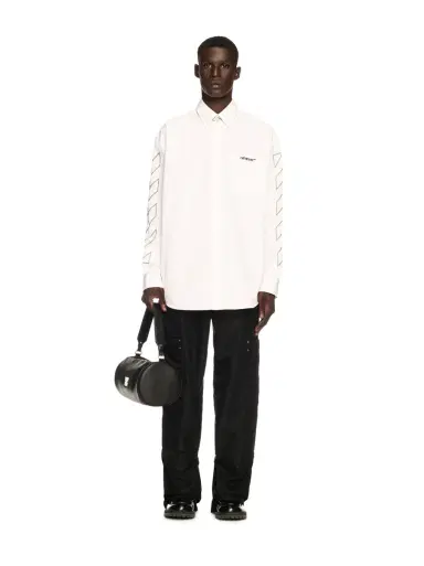 Off-White White Diagonal Outline Overshirt | Thumbnail 2